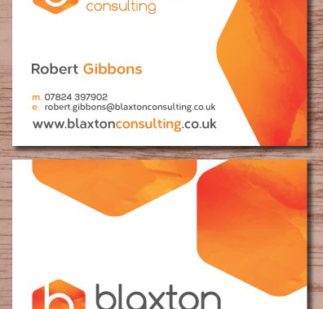 blaxton consulting business card design & print doncaster