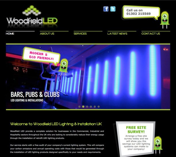 woodfieldLED-website-design-doncaster-desktop